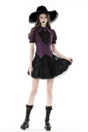 Purple frilly collar moon blouse  IW099