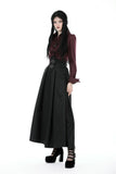 Gothic wine red ruffle blouse IW103RD