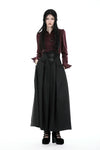 Gothic wine red ruffle blouse IW103RD