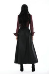 Gothic wine red ruffle blouse IW103RD