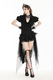 Deep V-neck gothic pleated blouse IW112-1