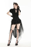 Deep V-neck gothic pleated blouse IW112-1