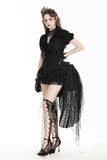 Deep V-neck gothic pleated blouse IW112-1