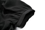 Deep V-neck gothic pleated blouse IW112-1