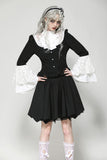 Elegant Gothic Black and White Doll Blouse IW123