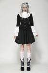 Elegant Gothic Black and White Doll Blouse IW123