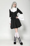 Elegant Gothic Black and White Doll Blouse IW123