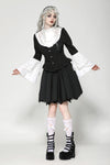 Elegant Gothic Black and White Doll Blouse IW123