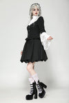 Elegant Gothic Black and White Doll Blouse IW123