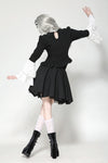Elegant Gothic Black and White Doll Blouse IW123