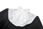 Elegant Gothic Black and White Doll Blouse IW123