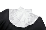 Elegant Gothic Black and White Doll Blouse IW123