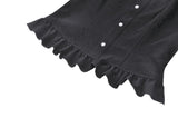 Elegant Gothic Black and White Doll Blouse IW123