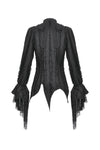 Tattered Silhouette Gothic Shirt with Burnt-Edge Lace IW128