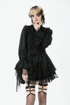 Tattered Silhouette Gothic Shirt with Burnt-Edge Lace IW128