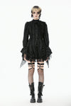 Tattered Silhouette Gothic Shirt with Burnt-Edge Lace IW128