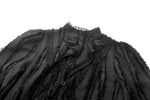 Tattered Silhouette Gothic Shirt with Burnt-Edge Lace IW128