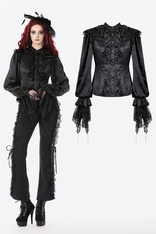 Nocturne Ruffle Gothic Blouse IW131