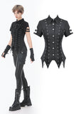 Ruptured Lace-Up Punk Shirt IW139 - Gothlolibeauty