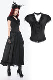 Courtly Cross Gem Gothic Blouse IW140 - Gothlolibeauty