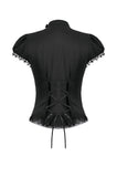 Courtly Cross Gem Gothic Blouse IW140 - Gothlolibeauty
