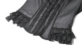 Black Sheer Ruffle Blouse IW141 - Gothlolibeauty