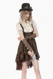 Daylight Verse - Retro Victorian Lace Patchwork Puff Sleeve Slim Blouse IW146WH