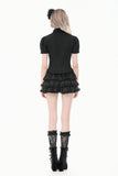 Goth Retro Victorian Lace Ruffle Puff Sleeve Slim Blouse IW150