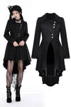 Gothic asymmetrical buttons woolen tail coat JW253