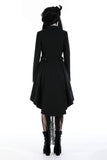 Gothic asymmetrical buttons woolen tail coat JW253