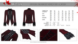 Gothic burgundy court zip jacket JW259