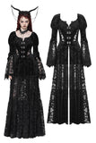 Gothic Embossed Velvet and Lace Long Outwear JW273