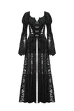 Gothic Embossed Velvet and Lace Long Outwear JW273