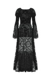 Gothic Embossed Velvet and Lace Long Outwear JW273