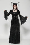 Gothic Embossed Velvet and Lace Long Outwear JW273