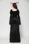 Gothic Embossed Velvet and Lace Long Outwear JW273
