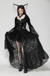 Gothic Embossed Velvet and Lace Long Outwear JW273
