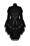 Thorn Oath Gothic Tiered Hem High Low Jacket JW288
