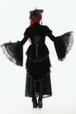 Thorn Oath Gothic Tiered Hem High Low Jacket JW288