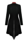 Gothic Red-Black Jacquard Faux Two-Piece Tailcoat JW290