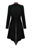Gothic Red-Black Jacquard Faux Two-Piece Tailcoat JW290