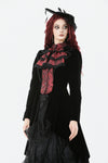 Gothic Red-Black Jacquard Faux Two-Piece Tailcoat JW290