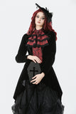 Gothic Red-Black Jacquard Faux Two-Piece Tailcoat JW290