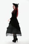 Gothic Red-Black Jacquard Faux Two-Piece Tailcoat JW290