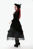 Gothic Red-Black Jacquard Faux Two-Piece Tailcoat JW290