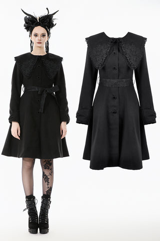 Gothic Bowknot Embroidered Warm Coat JW292