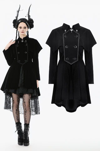 Gothic Bat-Winged Witch Velvet Coat JW293