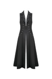 Punk Sleeveless Long Fitted Coat JW300 - Gothlolibeauty