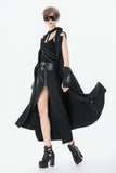 Punk Sleeveless Long Fitted Coat JW300 - Gothlolibeauty