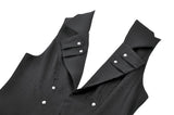 Punk Sleeveless Long Fitted Coat JW300 - Gothlolibeauty